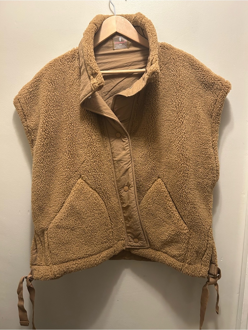 FP Movement Scout it Out Cozy Fleece Vest in Honey Brown M